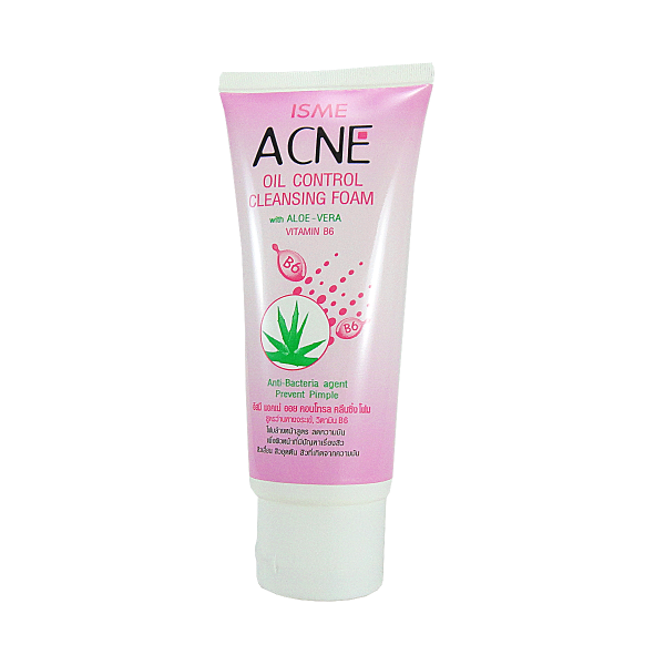 ISME Acne Oil Control Cleansing Foam With Aloe Vera & Vitamin B6 (60g.)