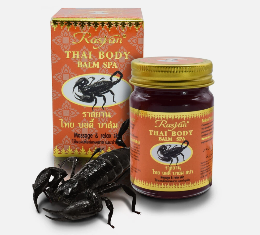 ISME Rasyan Thai Body Balm Spa Scorpion, Massage & Relax Skin 50 g.